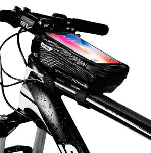 自転車バッグ電話フロントバッグ自転車フレームサイクリングバッグ防水電話ホルダータッチSN自転車アクセサリートップチューブバッグ4958384