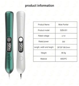 LCD Laser Plasma Pen Mole Freckle Removal Home Beauty Instrument Machine Blemish Wart Dark Spot Skin Tag Remover Tool 9 Level With4012008