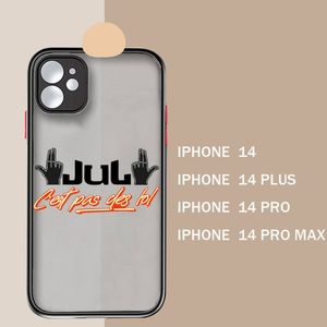 Jul C'est Pas des Lol PNG 전화 케이스 Matte Transparent for iPhone 14 11 12 13 Plus Mini X XS XR Pro Max Cover