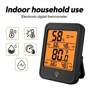 Stor storlek LCD digital termometer hygrometer inomhus rum elektronisk temperatur fuktighet mätar sensormätar väderstation