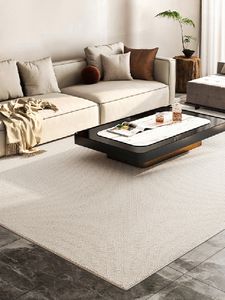 New Zealand Wool Living Room Carpet Solid Color Handmade Floor Mat Bedroom Modern Japanese Sofa Coffee Table Area Rug