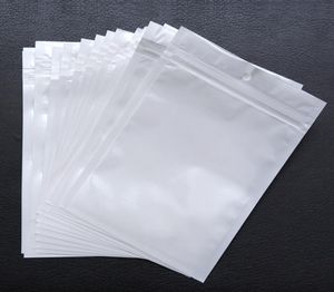 Clear White Pearl Plastic Poly OPP Bag Zipper Zip Lock Retail Packages Mylar Bags Jewelry Food PVC Många storlek tillgängliga6747083