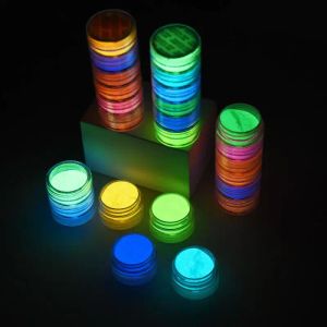 6pcs/set luminoso polvere epossidico in resina luminoso bagliore nello scintillio scuro per gioielli per nail art a stampo resina epossidica fai -da -te che producono polvere