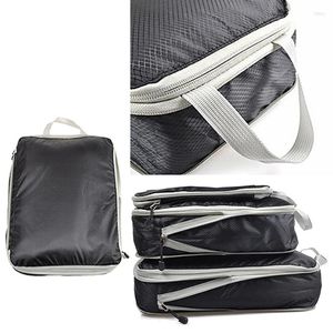 Storage Bags Travel Bag Compressible Packing Cubes Foldable Waterproof Suitcase Nylon Portable With Handbag Luggage Organizer