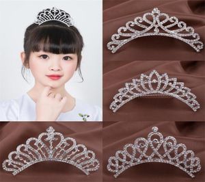 wedding crystal crown comb pearl sticks prom headband kids party events clear rhinestone tiaras sliver hair jewelry Christmas gift6120873