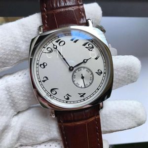 Top Fashion Automatic Mechanical Self Winding Watch Men Gold Silver Dial Special Small Seconds Design Classic Leather Strap Clock 182R