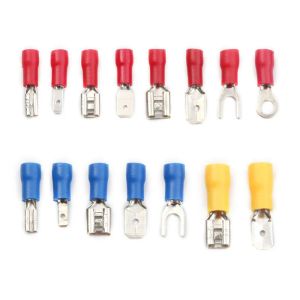 280/1200X Electric Lug Connector Wire Crimp Terminal Isolated Spade Connector Butt Ring Fork Set Ring Terminal eller Wire Stripper