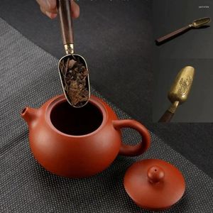Spoon Creative Tea Spoon Accessori per cerimonie in legno solido retrò pala da cucchiaio di ebano