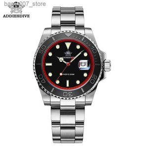 Wristwatches Addies Dive Fashion Mens Quartz S 200 meter Waterproof BGW9 Ultra Bright Monte 316L Stainless Steel