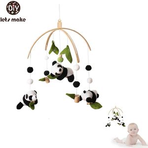 Baby Mobile Rattle Panda Doll Toy 012 månader för Born Crib Bell Bell Toddler Carousel Educational Kids Gifts 240411