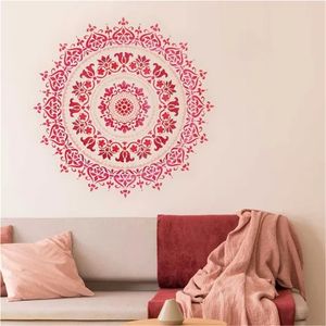 Mandala Auxiliary Painting Template Large Reusable Stencil For Floor Wall Tile Fabric Furniture Painting Accessory