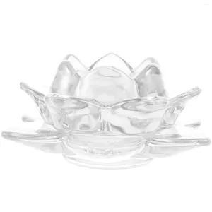 Portacandele Holder Lampada loto Tealight Flower Butter Candlestick Base Light Figurina Tè Crystal Stand Votive