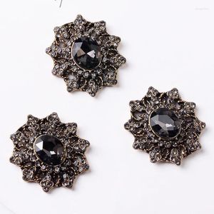 Charms 10st 22 25mm Anti-Gold Color Fashion Eloy Material Imitation Crystal Flower Shape Charm för DIY Handgjorda smycken