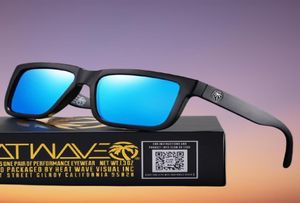 Nova marca de luxo espelhou lentes polarizadas ondas de calor óculos de sol homens esportes de óculos UV400 Proteção com case6360154