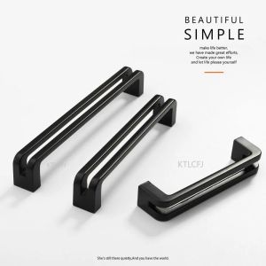 Zinc Alloy Black Cabinet Handles American style Kitchen Door Pulls Drawer Knobs Furniture Handle