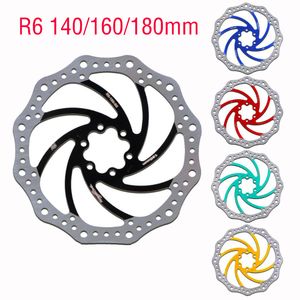 R6 Color MTB Brake Disc 140 160 180mm Mountain Bike Mountain Hydraulic Paliper Rotor para bicicleta VTT BMX Road Ultra Light