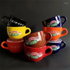 Mugs Friends TV Show Central Perk Coffee Cup Ceramic Big Mug 650 ml Colorful Gift Box Christmas