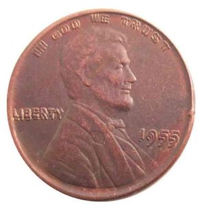 Us One Cent 1955 Çift Kalıp Bakır Coper Paraları Metal Zanaat Ölümleri Üretim Fabrikası 3228409