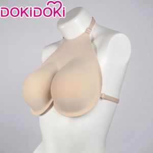 在庫のある偽のおっぱいアニメゲームコスプレアクセサリーdokidoki false Breast forms Crossdresser Realistic Shemale Boobs Corset Women