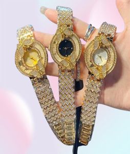 여성을위한 패션 럭셔리 시계 전체 다이아몬드 나비 석영 WATCH223C6853334
