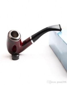 5 datorer Dual Purpose Portable Harts Rökning Pipe Tobak Rörfilterkvarnör Herb Trärör med hållare Cigarett Tillbehör7617033