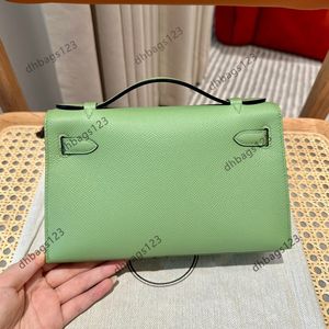 10Aトップクラッチバッグデザイナー女性高品質のファッションクラシックハンドバッグ財布クラッチミニポシェットエプソム22cm手作りの贅沢クラッチカサンドルマテラスウォレット