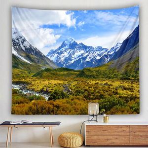 Tapestries Forest Waterfall Landscape Tapestry Wall Hanging Beach Picnic Carpet Camping Tent Sleeping Mat Home Decor Bedspread