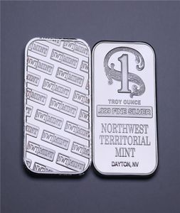 1 Troy Ounce 999 Fine Silver Bullion Bar Northwest Teeritorial Mint Silver Bar SilverPlated Brass no Magnetism8647113