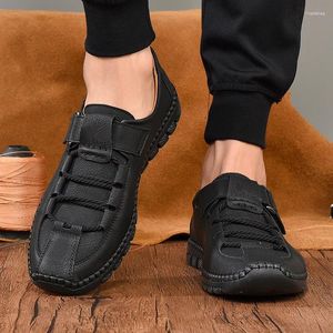 Casual Shoes Large-size Men Breathable Comfortable Flat Leather
