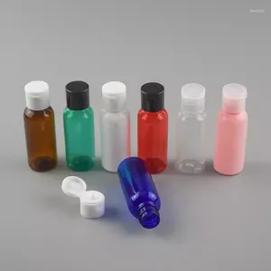 Bottiglie da 500 pezzi da 30 ml di plastica Flip Lid Lid Clear Celem Estem Exmetic Contenitore Mini Riempimento Fials Fials Bottiglia liquida