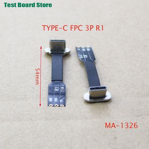 Testtavla 1st. USB Type-C-kontakt FPC 2PIN 3PIN W/ Motstånd R1 Mjuk platt kabel Male Charging Fast Wire Extvention