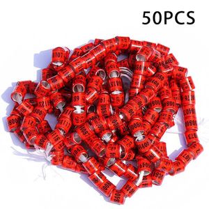 50pcs 2023 Racing Leg Rings Bird Foot Bands for Chicken Small Poultry