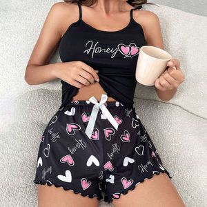 Kvinnor Suspender Shorts Ytter Robe Bathrobe Casual Nightwear Set Pyjamas Womens ärmlösa Camisole Shorts Set Milk Silk Home Clothing NN