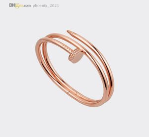 Bransoletka bransoletka bransoletka męska Kobiety Kobiety Bransoletki Diamond 20 Rose Gold Luksusowa biżuteria Tytanowa stal Goldplated Never 5844130