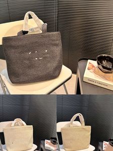 Hochwertige Sommer Gras gewebt Einkaufstasche Stickerei Frauen Mode -Tasche Handtaschen Luxus Designer -Tasche S4