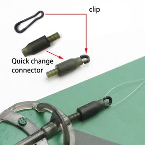 10pcs Carp Fishing Inline Quick Change Connector Carp Hair Chod Rig Stop Bead For Carp Fishing Terminal Tackle Accessories