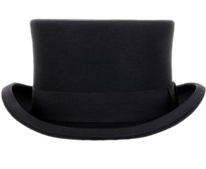 135cm high 100 Wool Top Hat Satin Lined President Party Men039s Felt Derby Black Hat Women Men Fedoras60241965478173