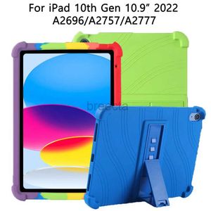Tablet PC -fall Väskor för iPad 10: e Gen 10.9 2022 Fall mjuk silikonbarn täcker tablettfodral för iPad 10 A2696 A2757 A2777 10.9 tum FUNDA PARA 240411
