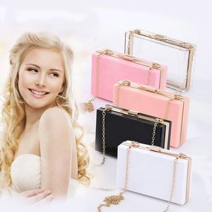 Acrylic Clear Purse Cute Transparent Crossbody Bag Handbag Chain Shoulder Evening Clutch Bag Bolsos Para Mujer Candy Women Bag