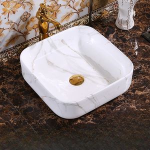 Retro Art Ceramic Washbasin Bathroom Toilet Sink For Countertop Lavatory Basin Matching Set Drain