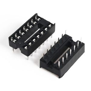 10pcs/lot 6p/8p/14p/16p/18p/20p/24p/28p dip ic socketsアダプターはんだ統合サーキットソケット