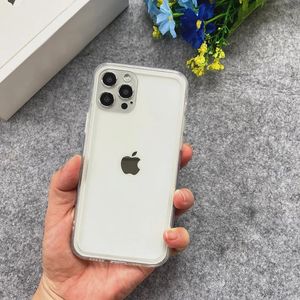 Luxury Thin Clear Soft TPU stötfångarram Sidan Telefonfodral för iPhone 15 Pro Max 15 14 Plus 12 13mini 678 Anti-Knock Protector Case