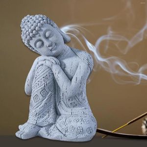 Dekorativa figurer handgjorda sovande buddha -staty skulptur feng shui prydnadsfigur för vardagsrum skrivbord heminredning hushållsuppormning