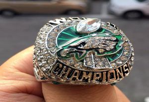 Philadelphia 2018 Eagle S American Football Team Champions Championship Ring with trälåda Sport Souvenir Fan Men Gift Whole3041499