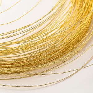 2 Meters/roll 14K Gold Plated Pattern Metal Copper beading Wire Earing Bracelet Pendant Threads For DIY Jewelry Making Findings