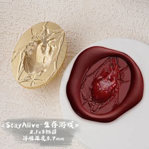 3D Embossed Wax Seal Stamp Flowers/Bees/Mirror Frames Sealing Stamp Head For Scrapbooking Cards Envelopes Wedding Invitations