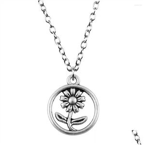 Pendant Necklaces 1Pcs Flower Jewelry On The Neck Phone Jewellery For You Chain Length 43 5Cm Drop Delivery Pendants Otohz