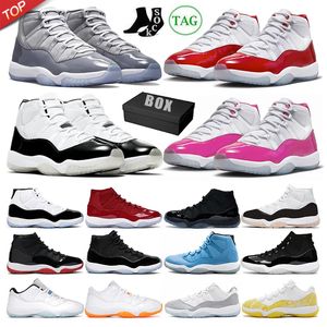 Alte 11 scarpe da basket cemento cemento fresco grigio ciliegia 11s sneaker jubilee puro viola animale istinto pantone basso università blu uomini addestratori sportivi