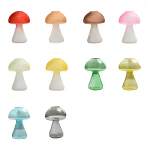 Vase Muti-Color Creative Mushroom Glass Vase Vase Crafts Hydroponics Plant Home Living Room Decoration Dropship