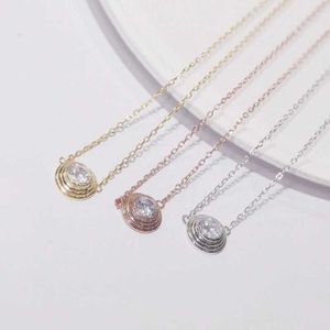 Designer charm s925 silver Carter single diamond necklace for women with simple temperament personality and high-end design collarbone chain accessories